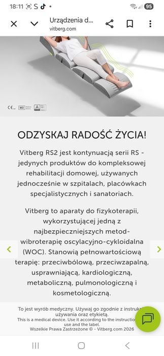 Vitberg zestaw do wibroterapi ,rechabilitacji ,masażu