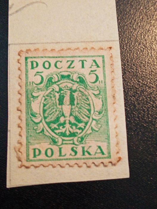 2 selos antigos Polonia Poczta Polska  1919 - Sem carimbo