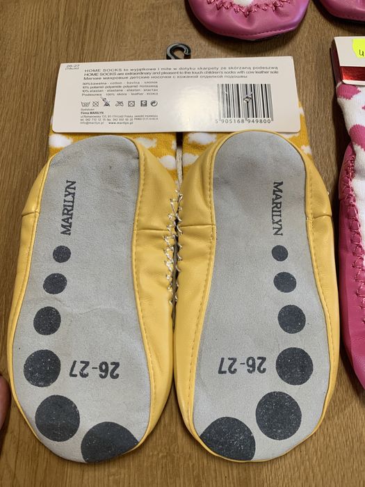 Skarpetki skorzana podeszwa 26-27