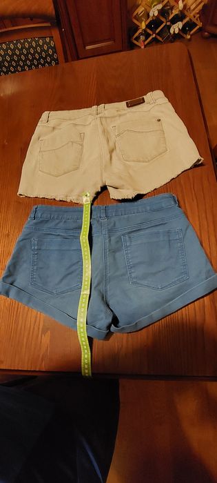 Spodenki H&M niebieskie roz 36 szorty plus Spodenki Orsay roz 36 szare