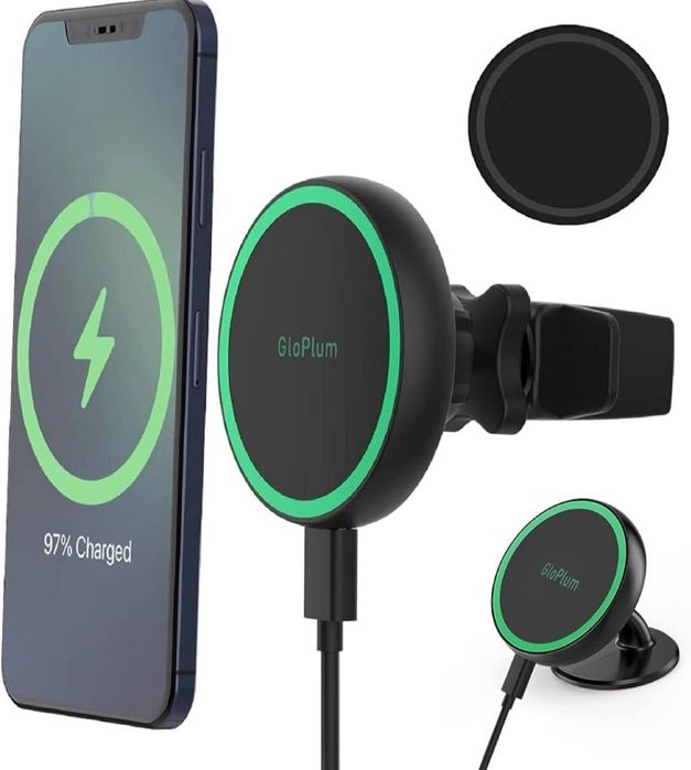 Bezprzewodowa ładowarka 15 W, magnetyczny uchwyt do samochodu EP01