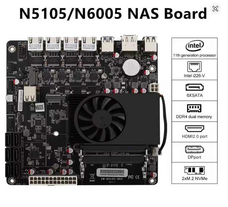 Motherboard NAS N5105