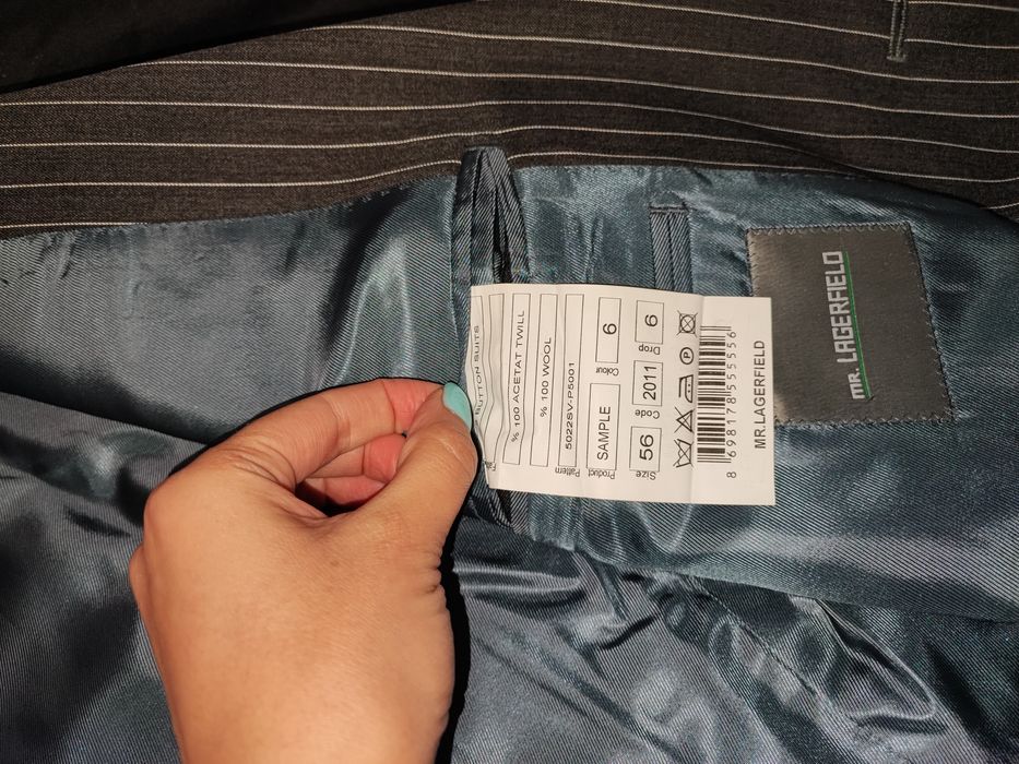 Garnitur Mr Lagerfield wełna bawełna XL-XXL 56 rozmiar
