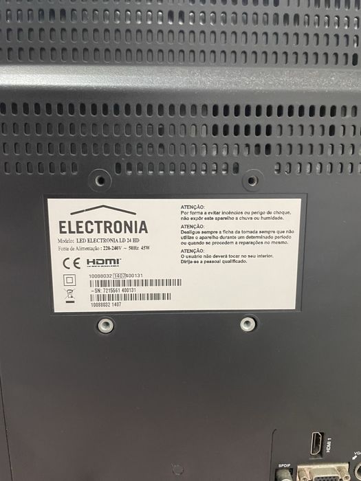 TV electronia LD 24 HD com comando