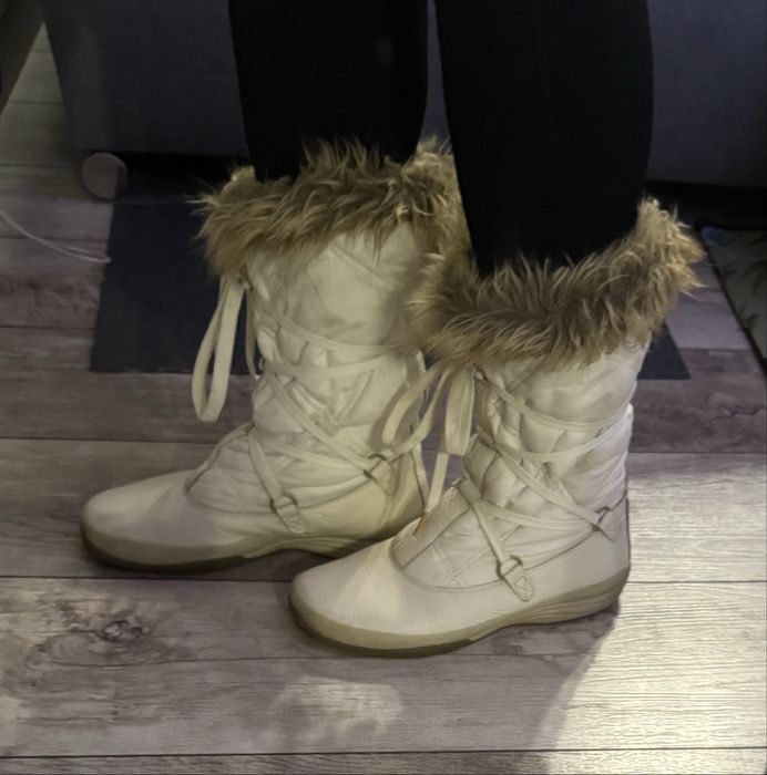 Buty śniegowce białe