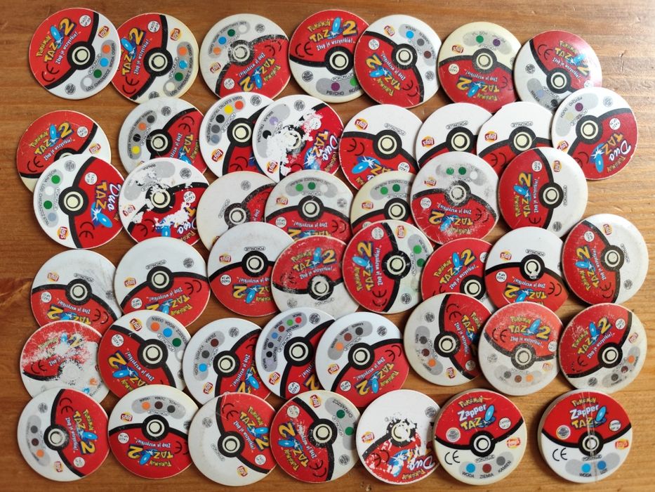 Pokemon tazos, zestaw