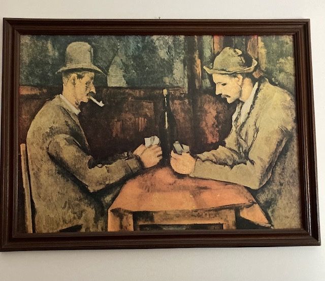 Reprodução do quadro do pintor Paul Cézanne “ Os Jogadores de cartas”