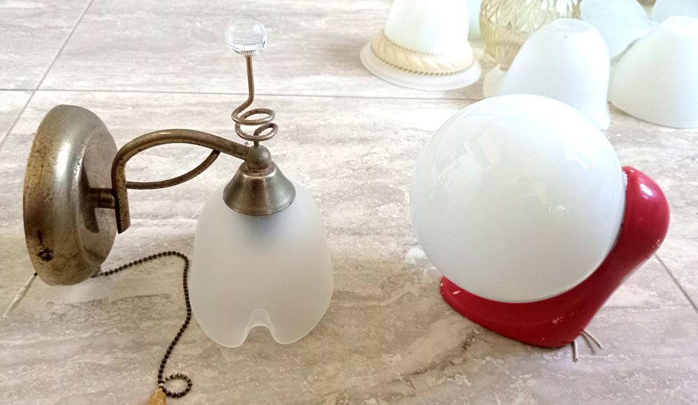 Люстра метал дерево стекло Польша