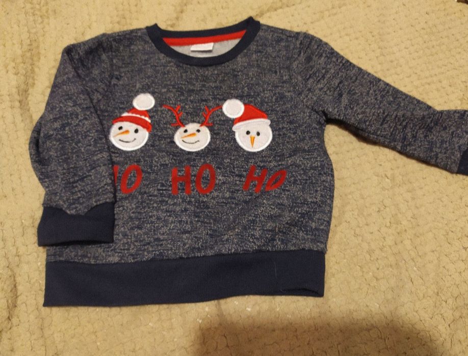 Bluza Sweter Świąteczny Boże Narodzenie Gwiazdka Mikołaj 2-3 latka