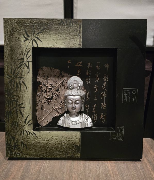 Quadro decoração de cabeça de Buda