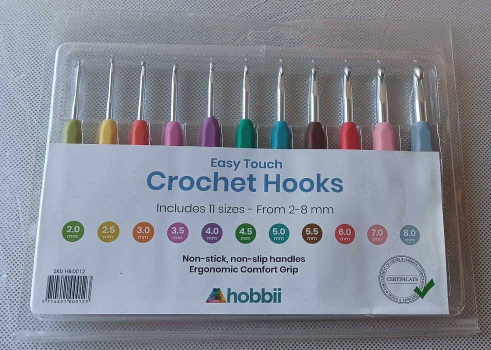 Conjunto de 11 agulhas de croché Easy Touch da marca Hobbii.