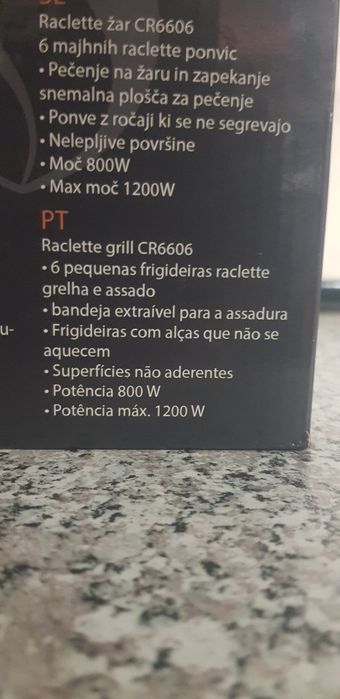 Grelhador Raclette Camry CR 6606_ 2-em-1