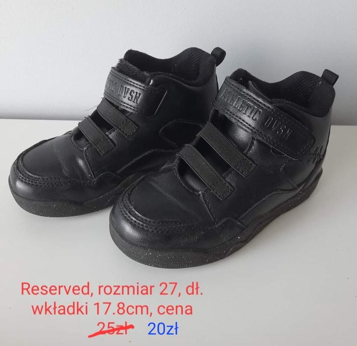 Adidasy Reseved czarne rozmiar 27