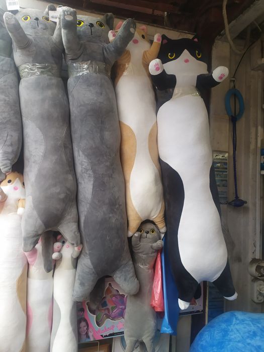 Подушка заяц,кот,мопс,Пикачу длинный 100 см под спину,живот, игрушка