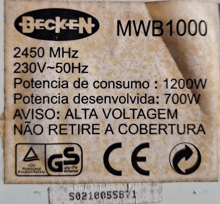 Peças Micro-ondas Becken