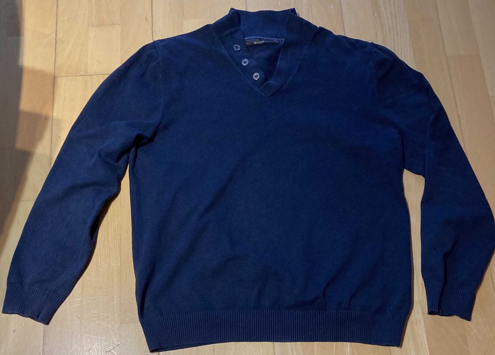 granatowy sweter, XL, "Brice", 60 zł