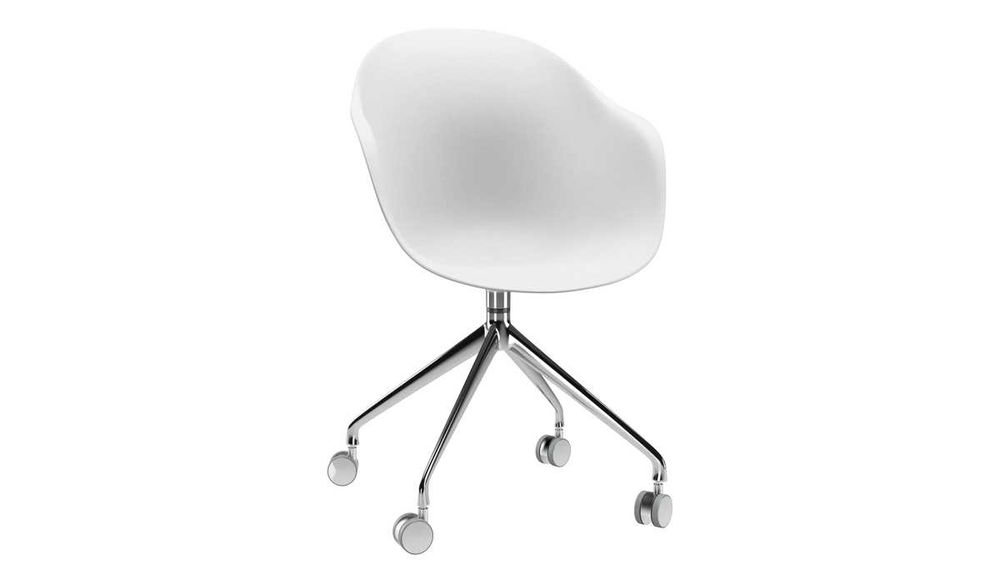 Plastikowe krzesło BoConcept Adelaide na obrotowej nodze z kółkami