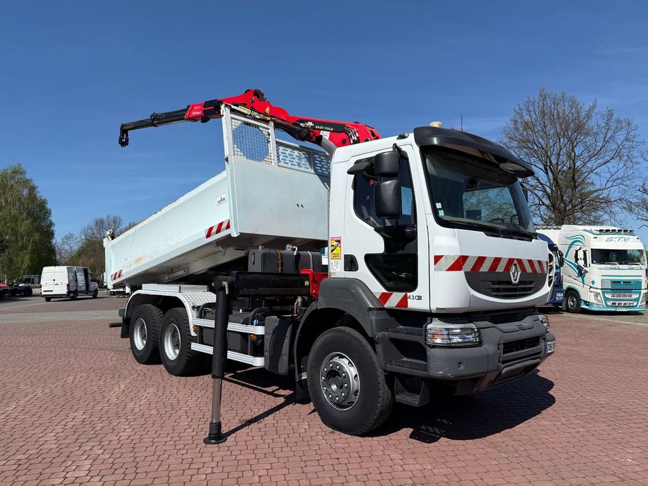 Renault KREAX 430 EEV* 6x4* HDS PALFINGER EPSILON Q150Z* BI-BENNE+HYDROBURTA* TYLKO 111.000 KM* KOŁA 80%* Z FRANCJI  KREAX 430 EEV* 6x4* HDS Palfinger Epsilon Q150Z* BI-BENNE+HYDROBURTA*
