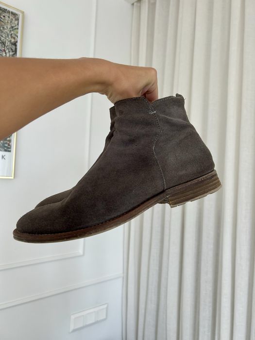 Sztyblety skórzane męskie nubuk zamszowe brązowe Flare & Brugg szyte