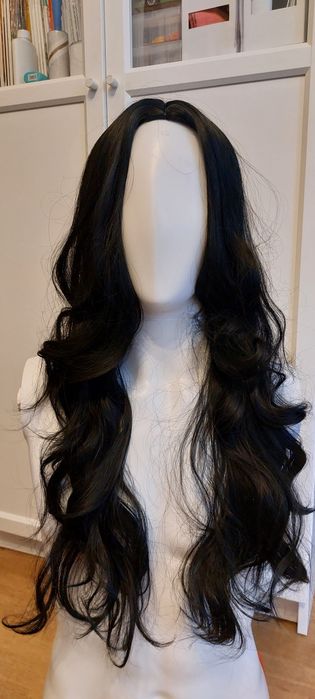 Peruka nowa czarne włosy
