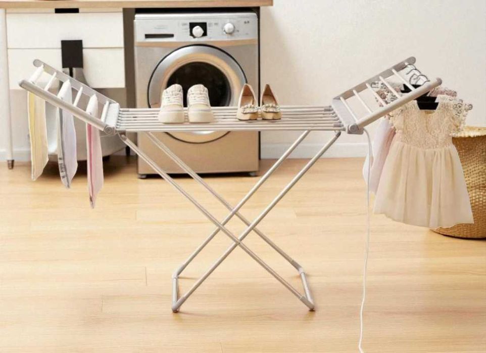 Електрична сушарка для речей підлогова розкладна 146х54х73 см