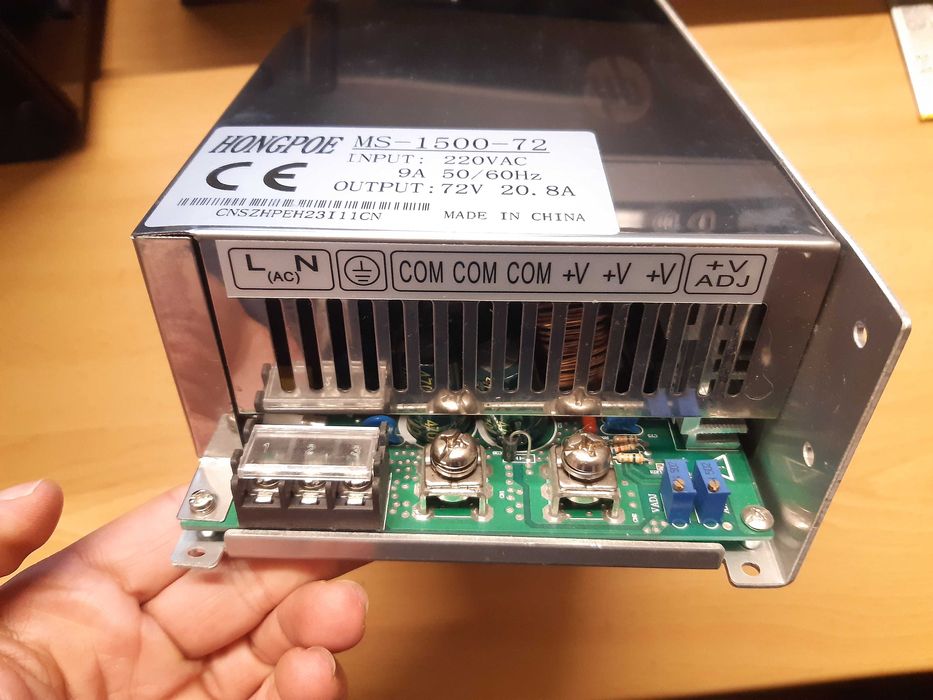 Fonte de alimentação 72V 20A