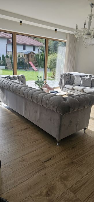 Zestaw 2 kanap chesterfield pikowane 5 osobowe