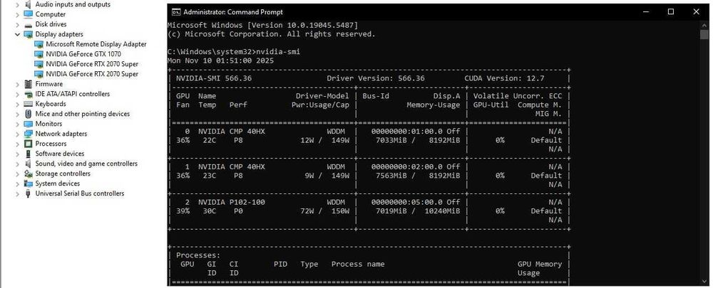 ASUS RTX 2070 Super | NVIDIA CMP 40hx - AI, ML, ИИ
