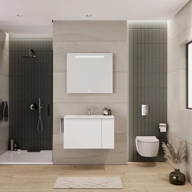 Espelho WC com luz led 80x70 cm