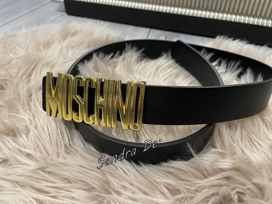 Pasek damski klamra napis