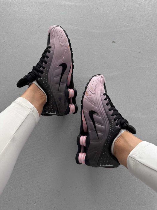 (БЕЗ ПЕРЕДОПЛАТИ) Nike Shox R4 Sakura найк шокс сакура білі рожеві кросівки сітка