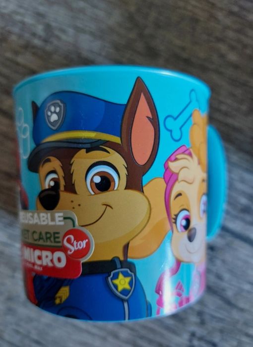 Kubek z uchem do przedszkola Psi Patrol 250 ml, nowy, plastikowy,