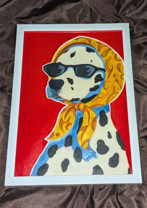 Картина «Далматин у стилі Глем» — Стильний акцент для вашого інтер’єру