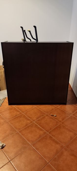Armário Moveme preto — 128×130×40 cm