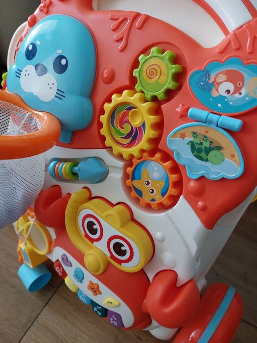 Chodzik pchacz zabawka stolik krab jak nowy