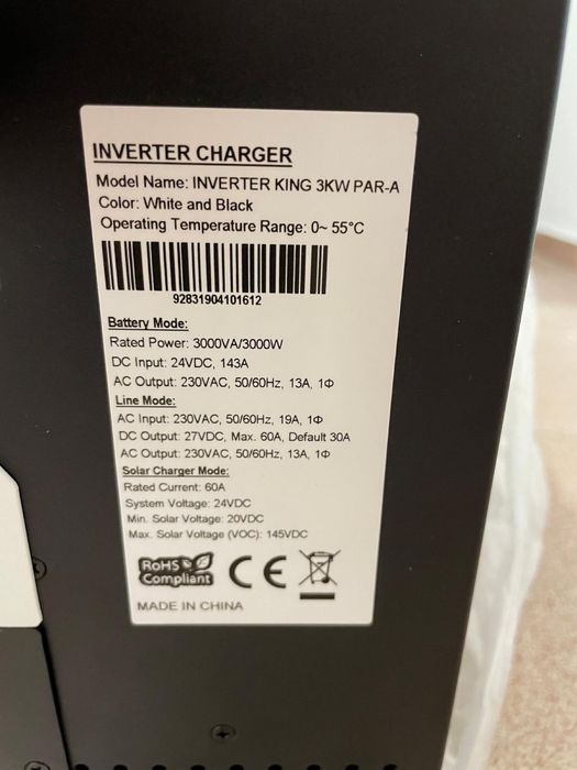 Inversor de carregador solar Axpert King