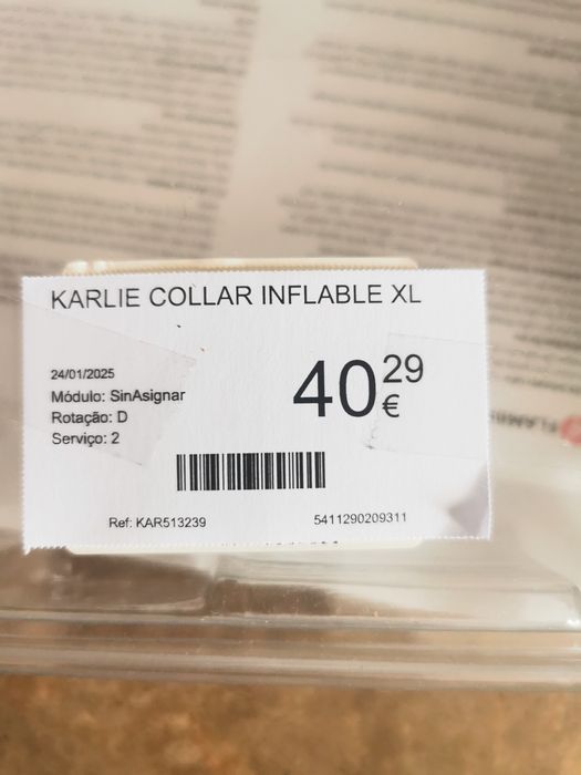 Colar para cão insuflável