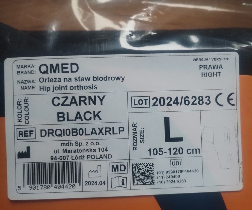 Orteza Stawu Biodrowego PRAWA ROZMIAR: L