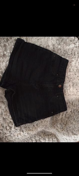 Krótkie spodenki  czarne szorty wysoki stan