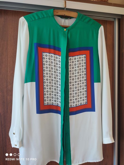 Блузка шифонова з довгими рукавами