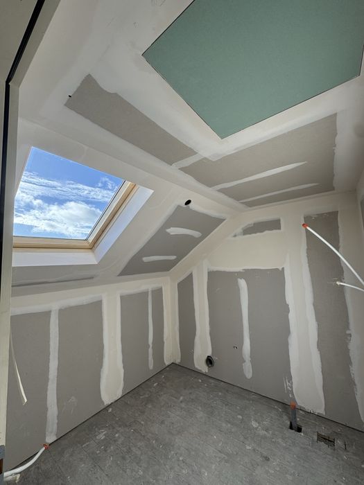 Montagem de pladur e barramento