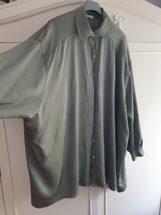 Jedwabna koszula damska 42 44 oversize 30% jedwab 70 % wiskoza