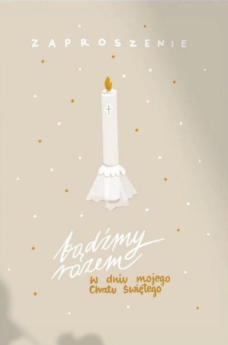 Zaproszenie Chrzciny (5szt) Cudowianki oprawa: folia