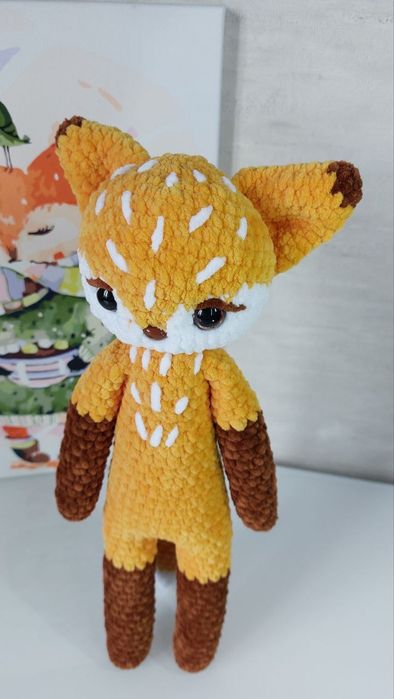 Плюшева іграшка ручної роботи Лисичка Руді