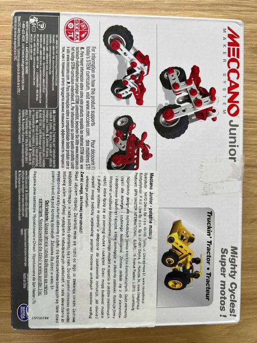 Meccano junior motor potężne motory Spin Master Mighty Cycles