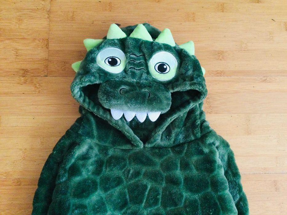 3-4 рок., Nutmeg флісовий, махровий, пухнастий халат і худі Динозавр