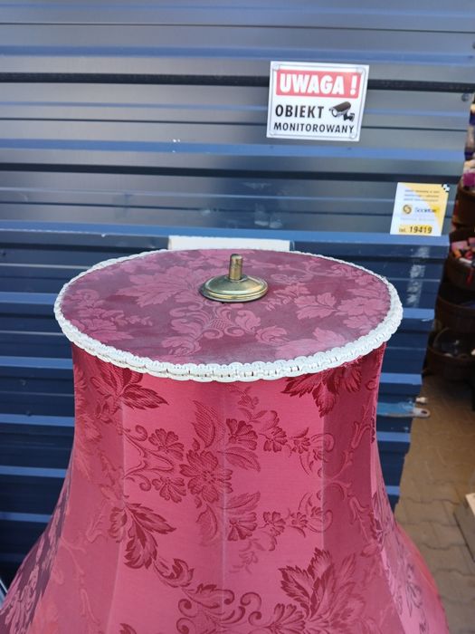 Lampa  stojąca vintage czerwony klosz