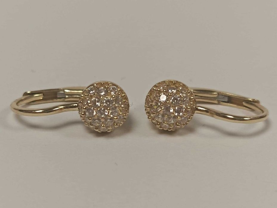 Złote kolczyki PR 585 Angielskie zapięcie