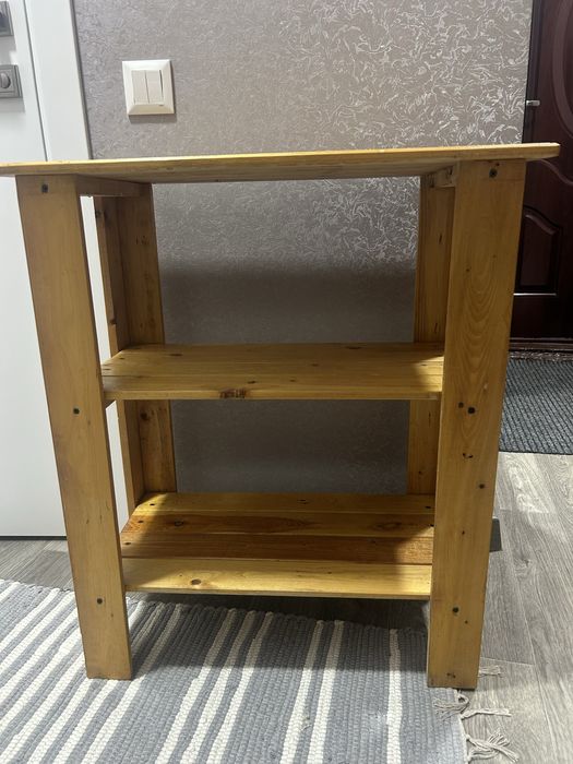 Етажерка стелаж деревʼяний ( в подарунок сушарка для посуду)