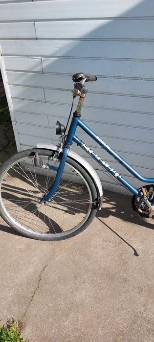Niebieski rower damka